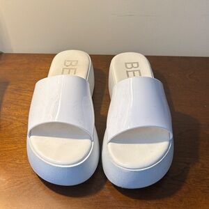 Women's White Slide Sandals